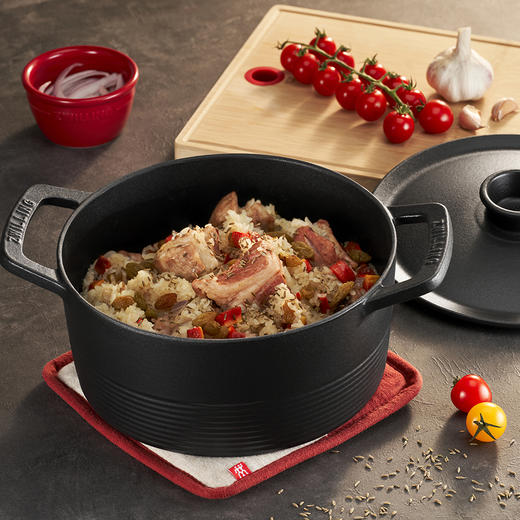66040-220 双立人Dragon 铸铁饭釜锅22厘米 哑光黑 商品图5