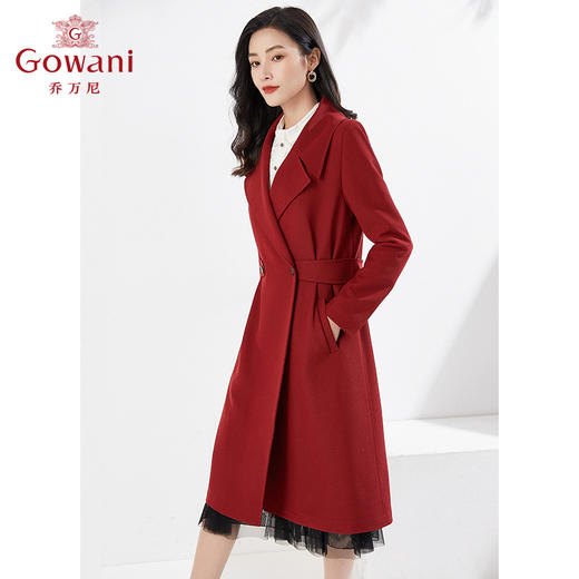 乔万尼新品长款风衣收腰显瘦EI3A182 商品图1