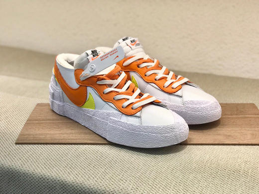 秋冬特价💰420 Sacai x Nike Blazer Low 灰白绿 开拓者低帮板鞋 商品图5