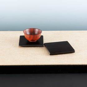 方形素杯垫° 紫光檀