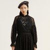 MIIDII谜底2021冬新款复古宫廷两件套蕾丝长袖上衣女214GS2589 商品缩略图0