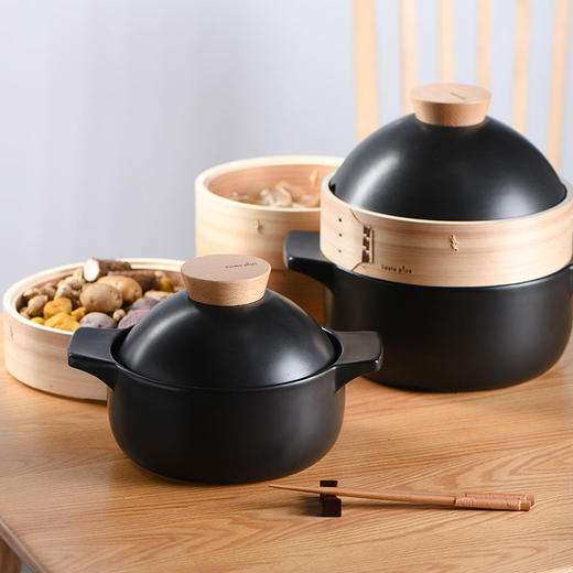 悦味砂锅2.3L/3.5L 双容量耐高温瓦罐汤煲 明火家用燃气煲汤锅炖锅 商品图1