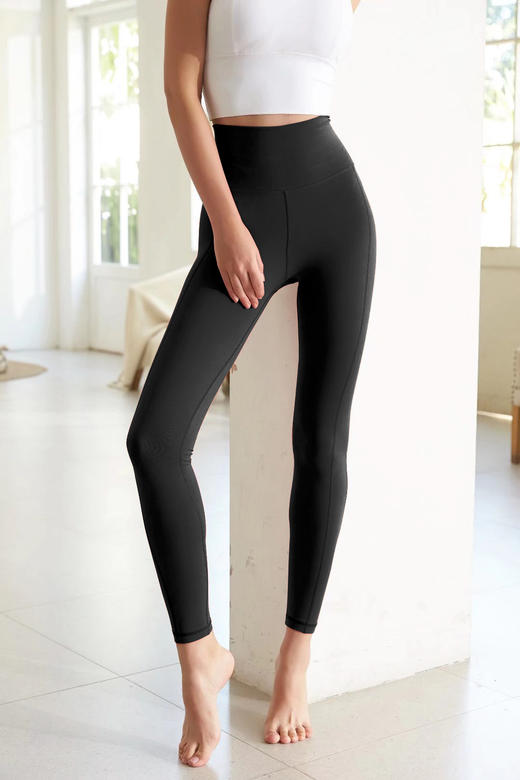 《捡漏专场  不退换》哈瓦塔瘦腿新款冬季加厚面感高腰提臀透气瑜伽裤 商品图2