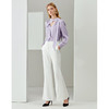 EITIE爱特爱秋季新款时尚通勤简约舒适显瘦系带衬衫女上衣6713401 商品缩略图1