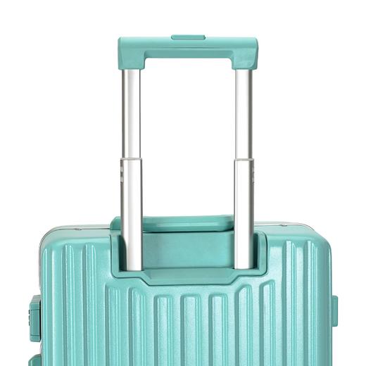 自然醒偶像版高品质PC铝框箱万向滚轮 抗压拉杆 防刮耐磨 嵌入式海关锁 金属防撞护角 一体化铝框SY 商品图4