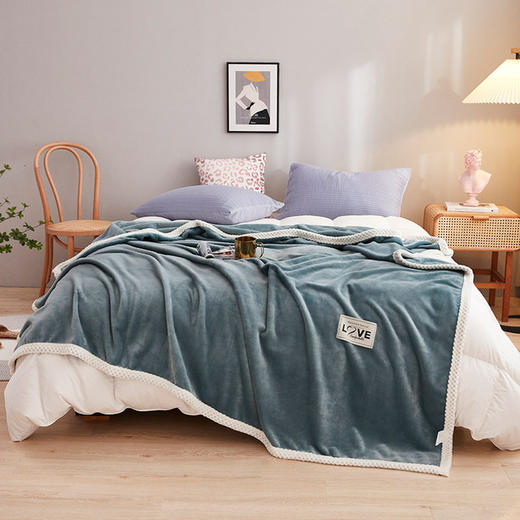 【毛毯】新款纯色牛奶绒毛毯加厚礼品毯沙发盖毯午睡毯法莱绒毯子 商品图8