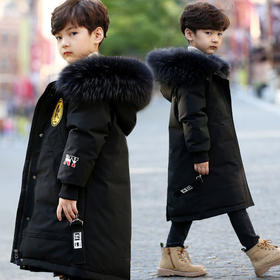 服饰鞋包-男童棉衣长款冬季中大儿童外套羽绒棉服