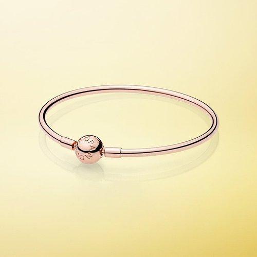 PANDORA/潘多拉 女士925银玫瑰金色编织手链女基础链软骨链586543 商品图3