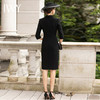 IWY/高端西装连衣裙女气质时尚ol正装黑色中长款包臀裙商务职业装套装 Q640 商品缩略图3