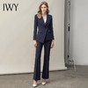IWY/藏青色西装外套女不对称商务气质工作服西服阔腿裤正装套装女C11356+P31356 商品缩略图2