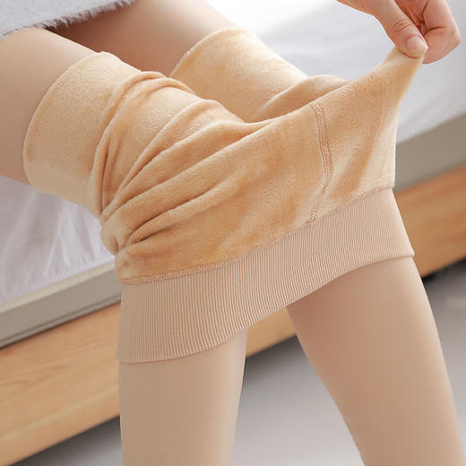 买一送一【光腿神器】丝袜 加绒加厚打底裤女秋冬可乐裤肉色连裤袜保暖外穿裤子保暖裤七夕情人节 商品图1