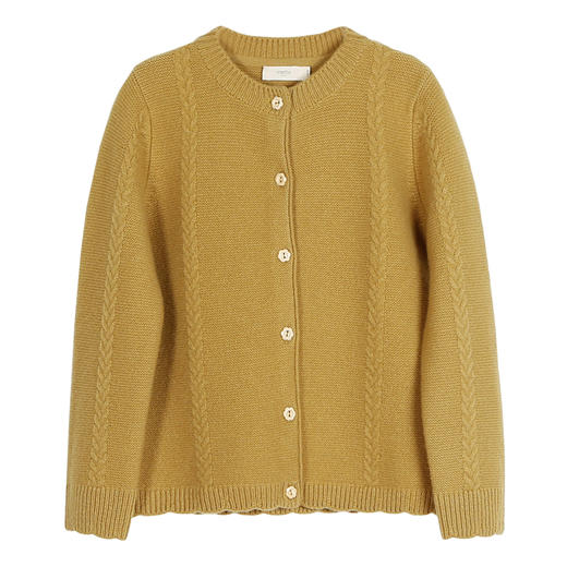 【童装绞花羊绒针织开衫】羊绒世家童装女宝100%羊绒开衫加厚保暖绞花毛衣 商品图11