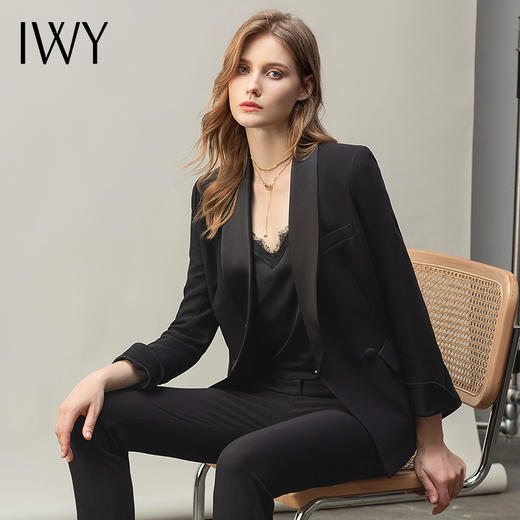 IWY/黑色高端职业装西服套装女气质女神范时尚西装正装工作服CP10380 商品图0