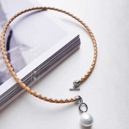 《三生石.颈间小美好》 巴洛克珍珠皮绳设计项链 商品图1