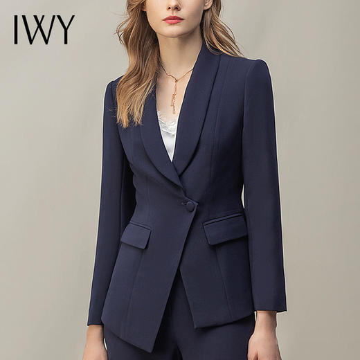 IWY/藏青色商务气质职业装西装外套女高端律师职场通勤正装ol工服CP11356 商品图4