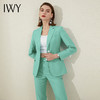IWY/时尚高级西装套装绿色西服一粒扣主持人气质工作服女ol职业装201005C1+P1 商品缩略图0