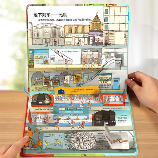 乐乐趣揭秘翻翻书低幼版揭秘揭秘火车+揭秘汽车+揭秘机场+揭秘地球（共4册） 商品图3