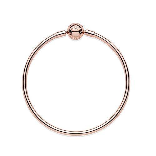 PANDORA/潘多拉 女士925银玫瑰金色编织手链女基础链软骨链586543 商品图1