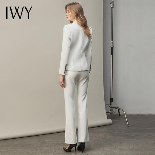IWY/杏色西服套装女长袖英伦风气质干练时尚高端职业装商务工作服CP31376 商品图3