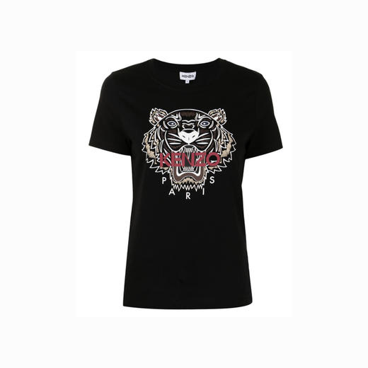 KENZO 高田贤三 经典大虎头 女士圆领T恤 黑色 FB62 TS846 4YB 99 商品图0
