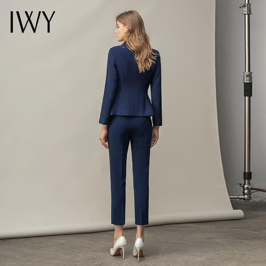 IWY/藏青色高级职业套装时尚气质大堂经理工作服女修身通勤正装女CP11353 商品图3