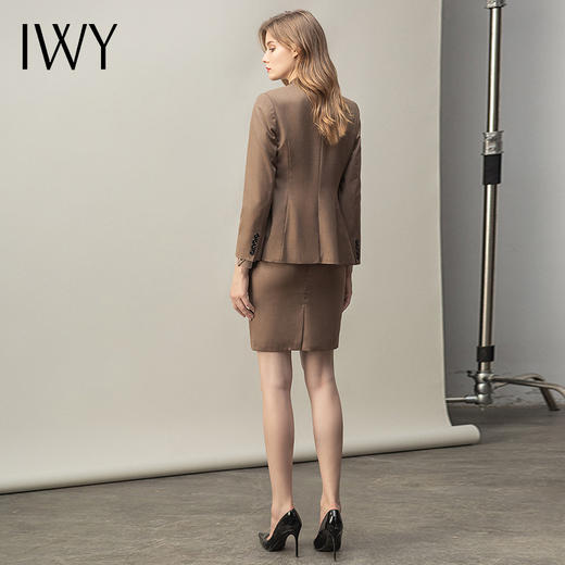 IWY/卡其时尚西装套裙女正装气质名媛工作服休闲西服职业装主持人套装CS11370 商品图3