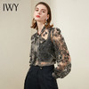 IWY/小众设计感衬衫蕾丝黑色衬衣女早气质职业衬衫薄款上衣213180B1 商品缩略图1