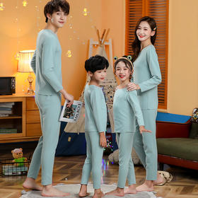 【亲子保暖内衣套装】亲子内衣AB面秋冬绒双面磨毛保暖女男无痕秋衣秋裤套装