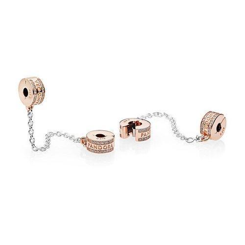 PANDORA/潘多拉 女士925银 玫瑰金经典串珠安全链782057CZ 商品图3