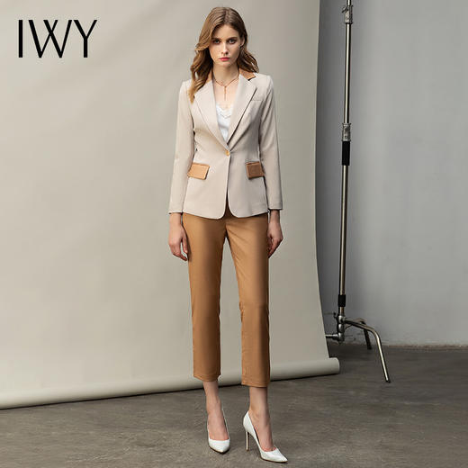 IWY/气质干练西服套装女韩版时尚拼接修身高端职业装上班通勤商务正装CP11382 商品图2