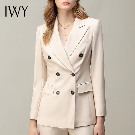 IWY/杏色正装女套装气质经理职业装女神范高端面试上班工作服西装CP11389 商品图4