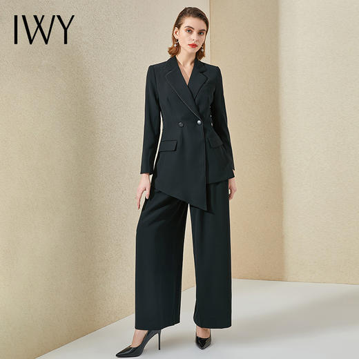 IWY/黑色西服套装女英伦风气质时尚高端总裁上班面试工作服职业装工装CP9307 商品图0