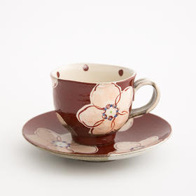 【虚空藏窑】日本原产浪漫樱花系列九谷烧手工咖啡杯(100ml)