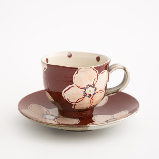 【虚空藏窑】日本原产浪漫樱花系列九谷烧手工咖啡杯(100ml) 商品图0