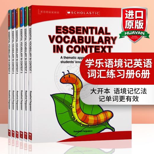 正版英文原版教材 学乐语境记英语词汇练习册6册 Scholastic Essential Vocabulary in Context 美国小学1-6年级 英文版进口书 商品图0