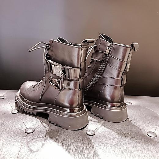 lfgj jeans BM008 新品头层牛皮双偏带机车靴 商品图4