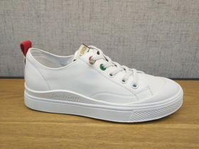 豪行女鞋舒适休闲真皮21101602时尚平底系带单鞋正品