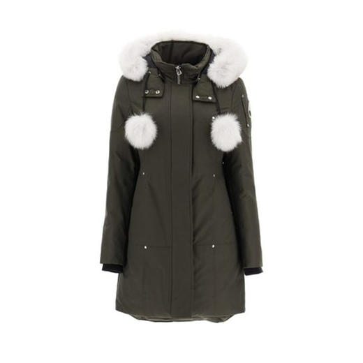 MOOSE KNUCKLES 白毛领 女士羽绒服 军绿 MK2003LP 774 商品图0