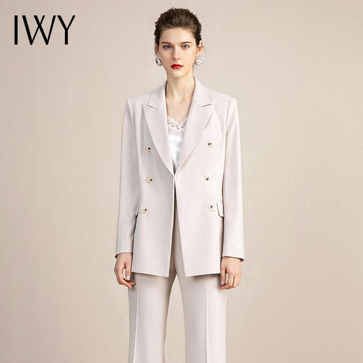 IWY/杏色职业装套装女工作服时尚气质女神范高端商务正装西服工装213134C1+P3 商品图1