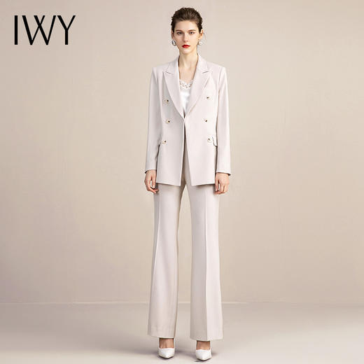 IWY/杏色职业装套装女工作服时尚气质女神范高端商务正装西服工装213134C1+P3 商品图0