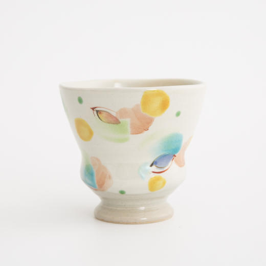 【虚空藏窑】日本原产风之舞语系列九谷烧手工宽口杯 商品图2