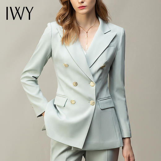 IWY/浅绿西装套装女高端时尚主持人正装美业职业装气质女神范CP11385 商品图4