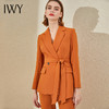 IWY/气质焦糖色绑带西装套装女高端韩版干练总裁套裤商务工作服OL CP9328 商品缩略图4