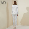 IWY/白色条纹高端职业西装套装女总裁时尚英伦风正装干练气质工作服201006C1+P1 商品缩略图3