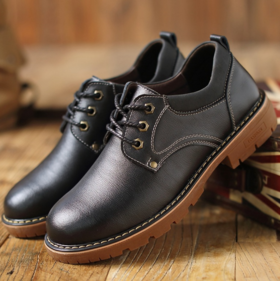 【服饰鞋包】秋冬大圆头加绒保暖马丁皮鞋