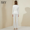 IWY/白色条纹阔腿裤套装干练气质总裁范商务正装一粒扣西装套裤201025C1+P3 商品缩略图3