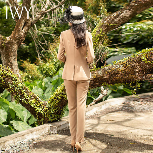 IWY/西服套装女韩版时尚卡其修身高端职业装气质上班通勤商务正装C943+P1321 商品图3