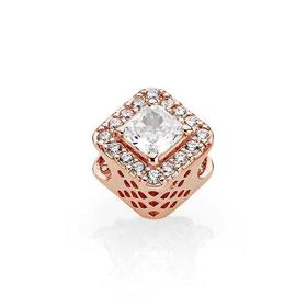 PANDORA/潘多拉女士铜银合金玫瑰系列几何光辉串饰DIY串珠786206CZ