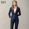 IWY/职业装女套装时尚气质通勤藏青色西服商务ol白领干练面试正装C10351+P10351 商品缩略图0