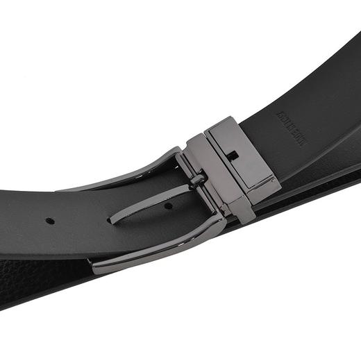 Emporio Armani 皮带 男士经典牛皮腰带商务休闲舒适百搭经典黑色款 商品图5